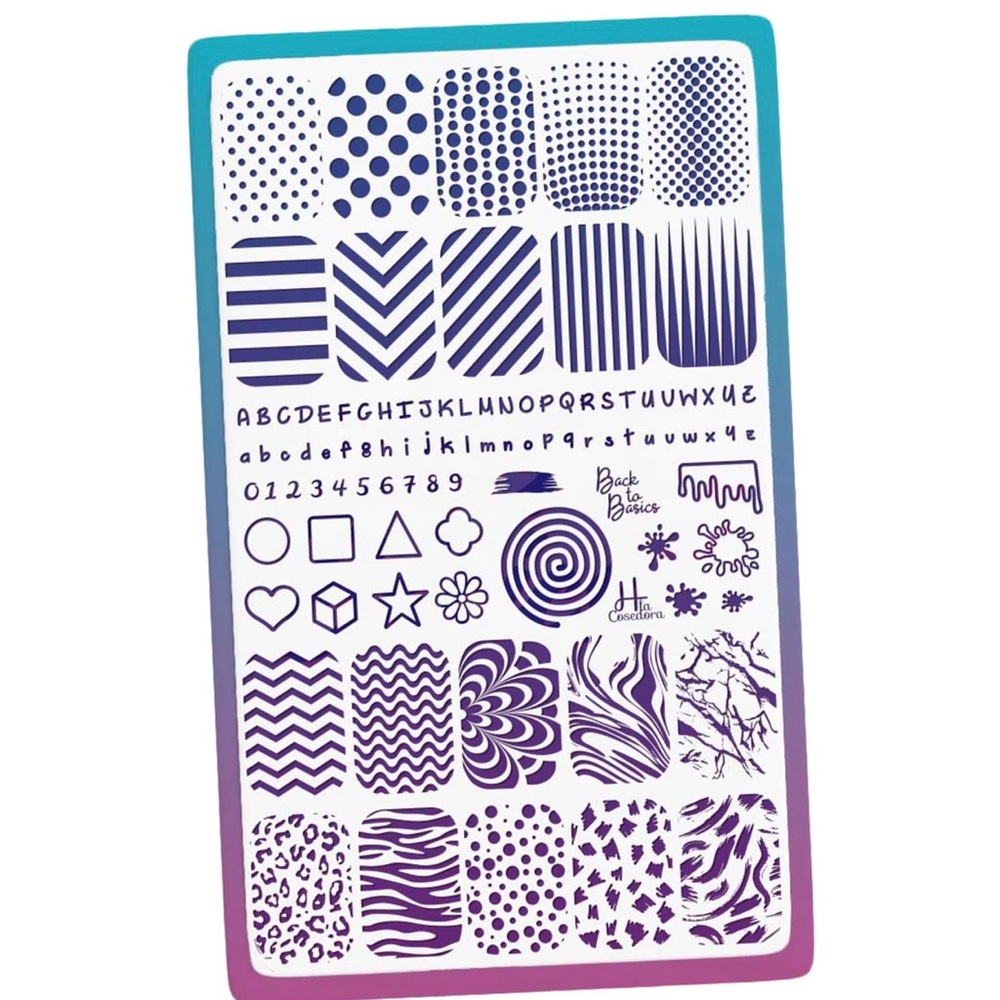 H La Cosedora Back to Basics Nail stamping plate
